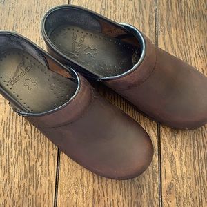 Dansko Clogs very good condition.  Freshly oiled leather.